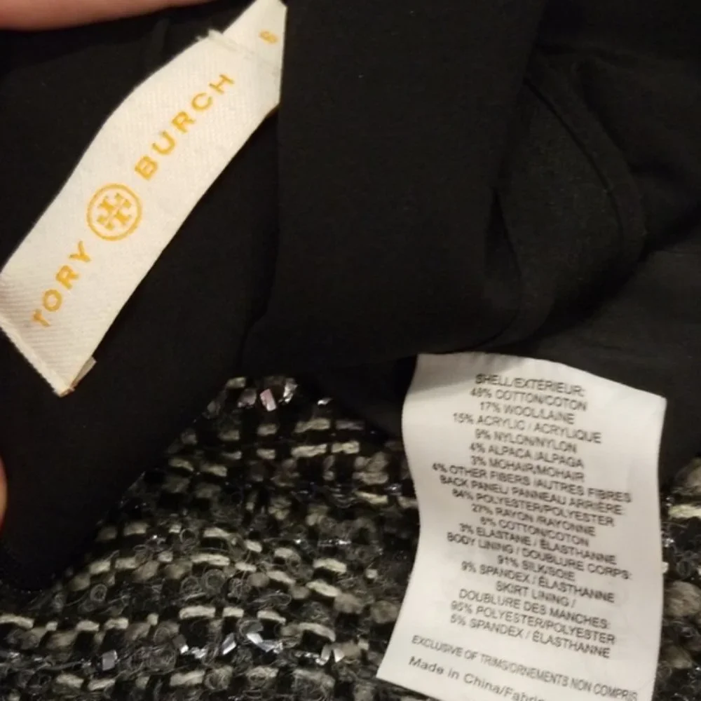 {Tory Burch} Deandra Boucle Knit Tweed Dress